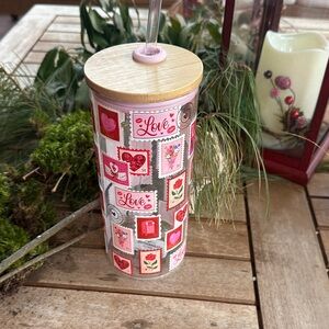 Clementine Valentine’s Day love glass 20z tumbler